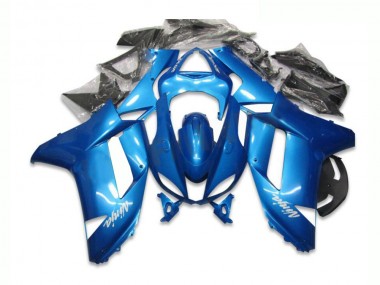 2007-2008 Blue Kawasaki ZX6R Bike Fairing Kit UK