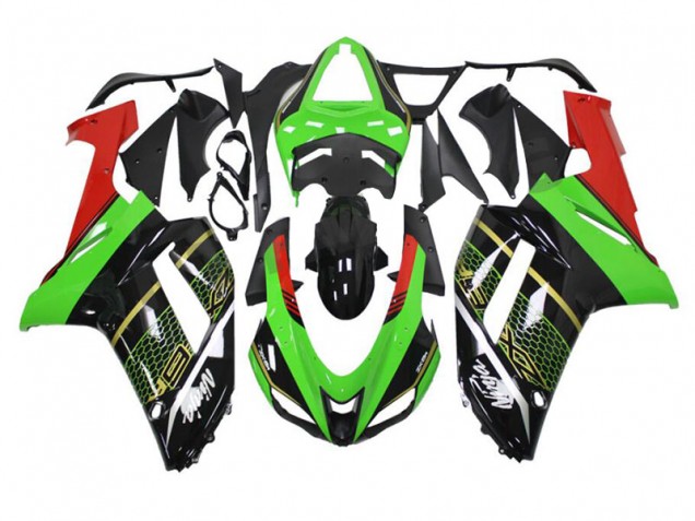 2007-2008 Green Black Kawasaki ZX6R Motorcycle Fairing Kit UK 2007-2008 Green Black Kawasaki ZX6R Motorcycle Fairing Kit UK