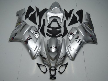 2007-2008 Silver West Kawasaki ZX6R Replacement Fairings UK
