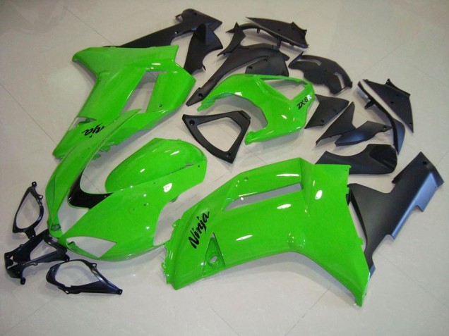 2007-2008 Green Matte Black Kawasaki ZX6R Motorcycle Fairing UK 2007-2008 Green Matte Black Kawasaki ZX6R Motorcycle Fairing UK
