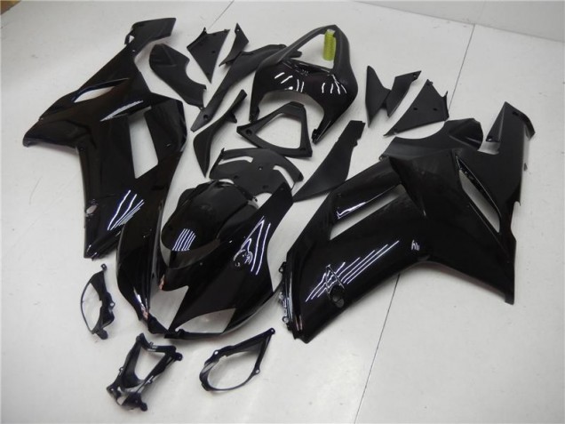 2007-2008 Glossy Black Kawasaki ZX6R Motorcycle Bodywork UK 2007-2008 Glossy Black Kawasaki ZX6R Motorcycle Bodywork UK