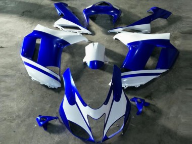 2007-2008 Blue White Kawasaki ZX6R Motorcycle Replacement Fairings UK