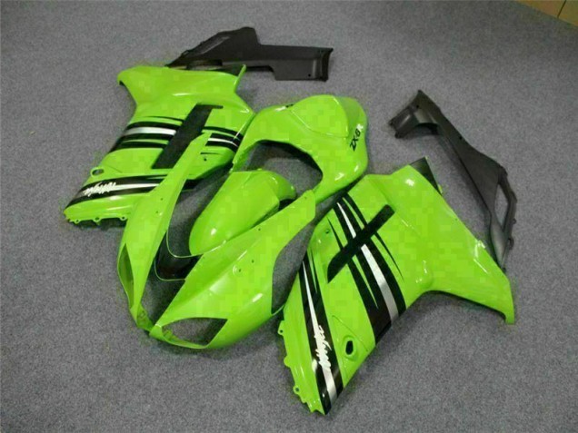 2007-2008 Green Black Kawasaki ZX6R Motorcycle Fairings Kit UK 2007-2008 Green Black Kawasaki ZX6R Motorcycle Fairings Kit UK