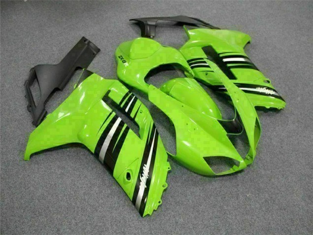 2007-2008 Green Black Kawasaki ZX6R Motorcycle Fairings Kit UK 2007-2008 Green Black Kawasaki ZX6R Motorcycle Fairings Kit UK