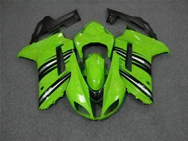 2007-2008 Green Black Kawasaki ZX6R Motorcycle Fairings Kit UK 2007-2008 Green Black Kawasaki ZX6R Motorcycle Fairings Kit UK