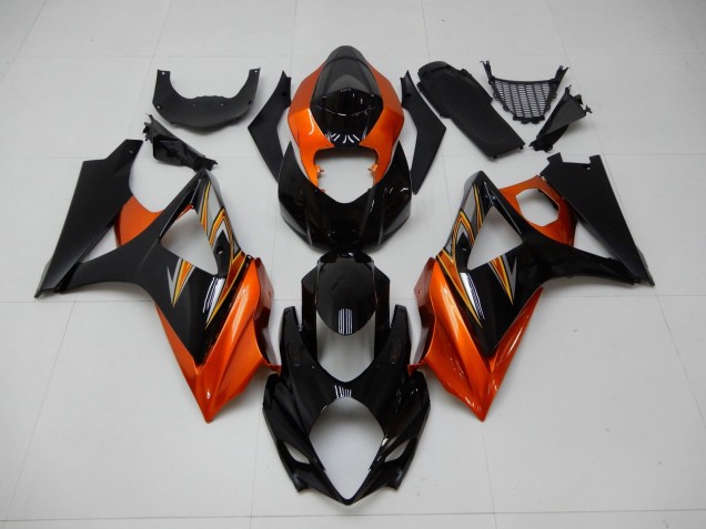 2007-2008 Orange Black Suzuki GSXR 1000 K7 Motor Fairings UK 2007-2008 Orange Black Suzuki GSXR 1000 K7 Motor Fairings UK