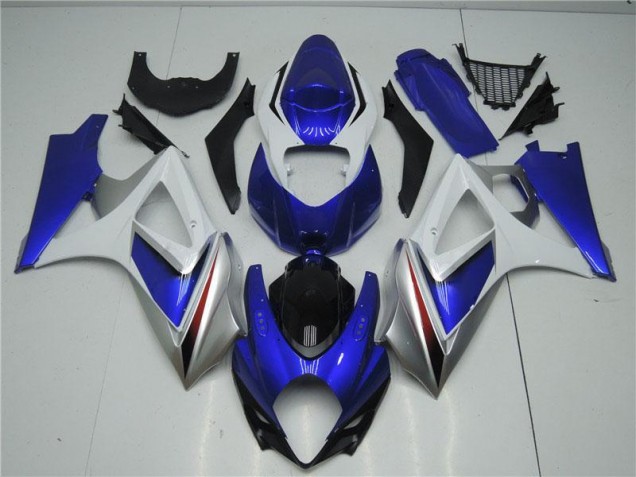 2007-2008 Blue White Suzuki GSXR 1000 K7 Motorcycle Fairings UK 2007-2008 Blue White Suzuki GSXR 1000 K7 Motorcycle Fairings UK