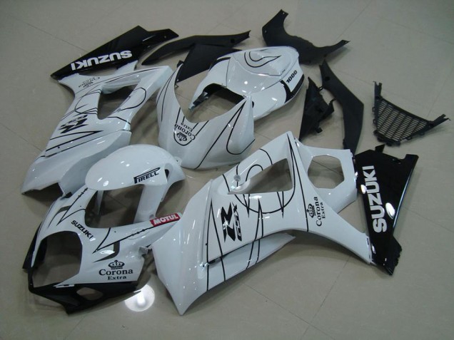 2007-2008 White Corona Suzuki GSXR 1000 K7 Replacement Fairings UK 2007-2008 White Corona Suzuki GSXR 1000 K7 Replacement Fairings UK