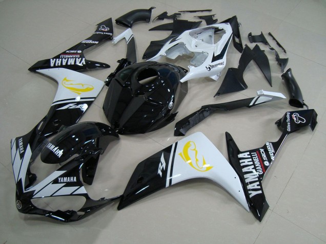 2007-2008 Black White Dolphin Yamaha YZF R1 Motorcyle Fairings UK 2007-2008 Black White Dolphin Yamaha YZF R1 Motorcyle Fairings UK