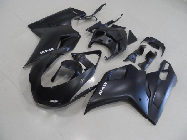 2007-2014 Matte Black with White 848 Ducati 848 1098 1198 Motorbike Fairings UK 2007-2014 Matte Black with White 848 Ducati 848 1098 1198 Motorbike Fairings UK