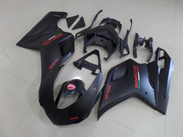 2007-2014 Matte Black Red Sticker Ducati 848 1098 1198 Bike Fairing UK 2007-2014 Matte Black Red Sticker Ducati 848 1098 1198 Bike Fairing UK
