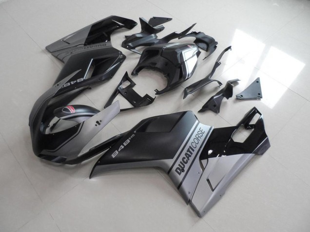 2007-2014 Matte Black Sliver OEM Style Ducati 848 1098 1198 Motorbike Fairings UK 2007-2014 Matte Black Sliver OEM Style Ducati 848 1098 1198 Motorbike Fairings UK