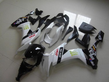 2008-2010 White Monster Kawasaki ZX10R Bike Fairings UK