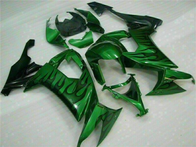2008-2010 Green Flame Kawasaki ZX10R Bike Fairings UK