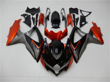 2008-2010 Black Orange Grey Suzuki GSXR 600/750 Motorbike Fairing Kits UK