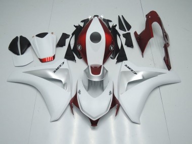 2008-2011 Candy Red White and Silver Honda CBR1000RR Motorcycle Fairing Kits UK