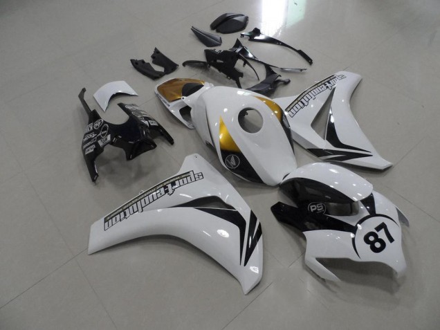 2008-2011 Black and White and Gold Honda CBR1000RR Bike Fairings UK