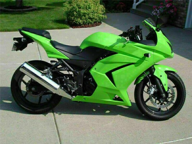 2008-2012 Green Kawasaki EX250 Motorcycle Fairings Kits UK 2008-2012 Green Kawasaki EX250 Motorcycle Fairings Kits UK