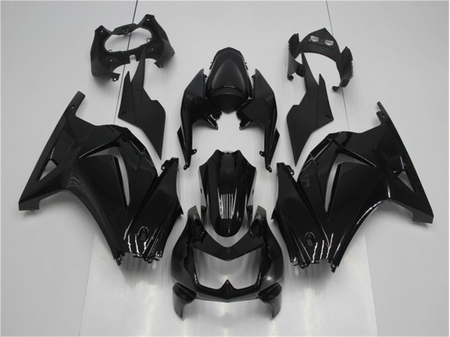 2008-2012 Glossy Black Kawasaki EX250 Motorcycle Fairing Kits UK