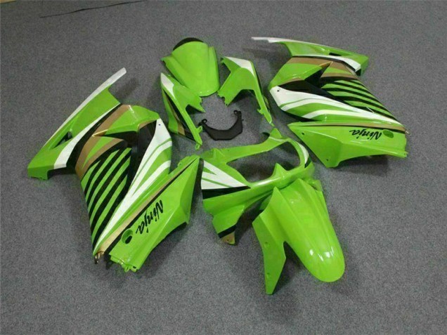2008-2012 Green White Black Ninja Kawasaki EX250 Replacement Motorcycle Fairings UK 2008-2012 Green White Black Ninja Kawasaki EX250 Replacement Motorcycle Fairings UK