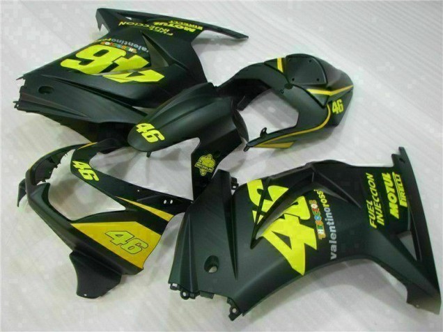 2008-2012 Black Yellow 46 Kawasaki EX250 Motorcycle Fairings Kit UK 2008-2012 Black Yellow 46 Kawasaki EX250 Motorcycle Fairings Kit UK