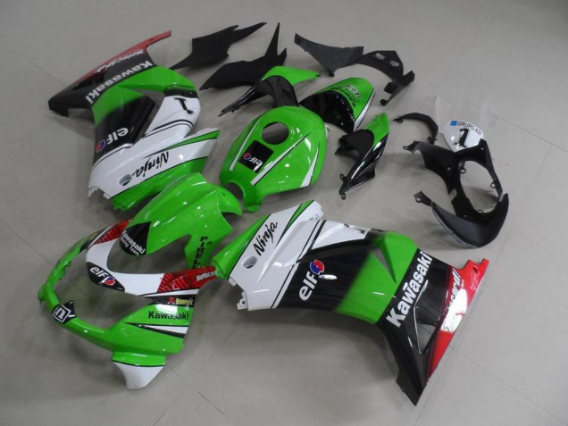 2008-2012 Green White Black Kawasaki ZX250R Motor Fairings UK 2008-2012 Green White Black Kawasaki ZX250R Motor Fairings UK