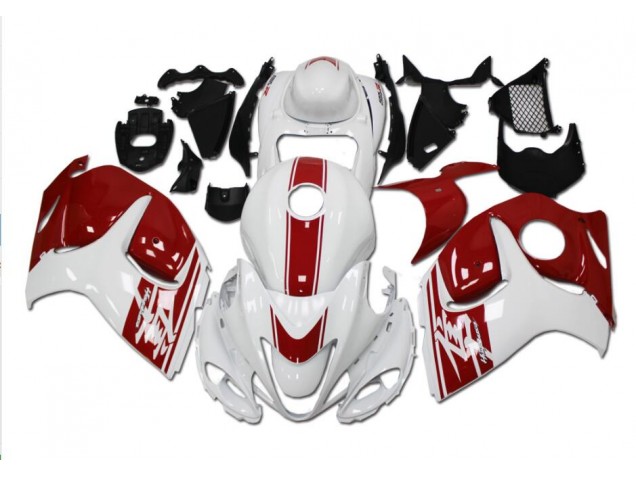 2008-2019 White Red Suzuki GSXR 1300 Hayabusa Replacement Fairings UK