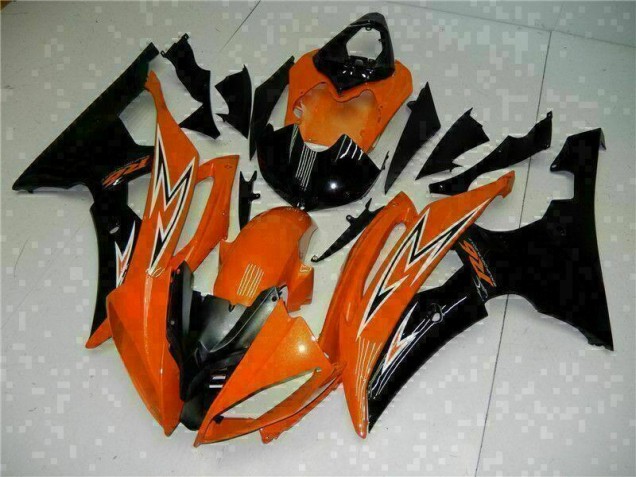 2008-2016 Orange Black Yamaha YZF R6 Motorcycle Fairings Kit UK 2008-2016 Orange Black Yamaha YZF R6 Motorcycle Fairings Kit UK