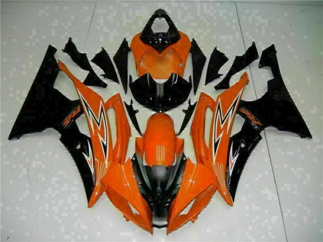 2008-2016 Orange Black Yamaha YZF R6 Motorcycle Fairings Kit UK 2008-2016 Orange Black Yamaha YZF R6 Motorcycle Fairings Kit UK