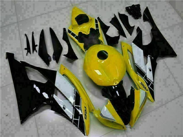 2008-2016 Yellow Black Yamaha YZF R6 Motorcycle Fairings Kits UK 2008-2016 Yellow Black Yamaha YZF R6 Motorcycle Fairings Kits UK