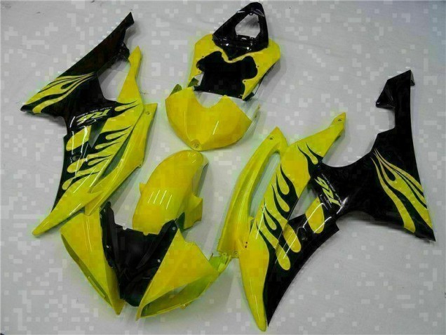 2008-2016 Yellow Black Yamaha YZF R6 Motorcycle Fairing Kits UK 2008-2016 Yellow Black Yamaha YZF R6 Motorcycle Fairing Kits UK