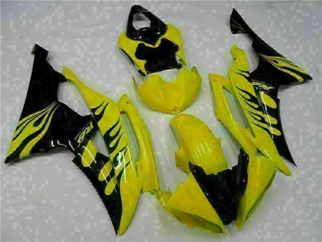 2008-2016 Yellow Black Yamaha YZF R6 Motorcycle Fairing Kits UK 2008-2016 Yellow Black Yamaha YZF R6 Motorcycle Fairing Kits UK