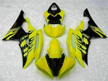 2008-2016 Yellow Black Yamaha YZF R6 Motorcycle Fairing Kits UK