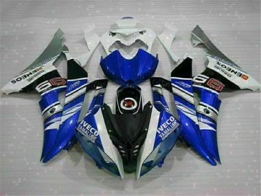 2008-2016 White Blue Yamaha YZF R6 Moto Fairings UK
