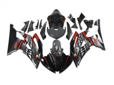 2008-2016 Grey Red Shark Yamaha YZF R6 Motorbike Fairing UK