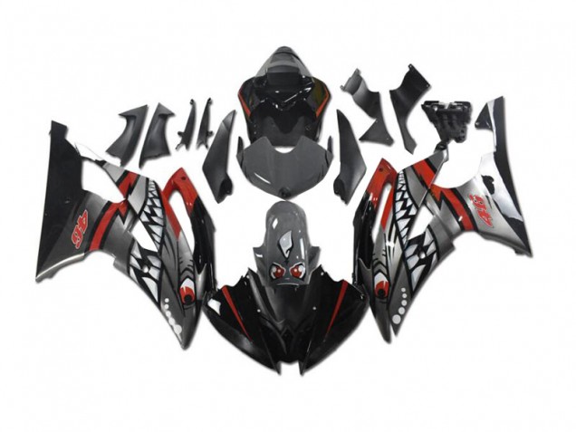 2008-2016 Grey Red Shark Yamaha YZF R6 Motorbike Fairing UK 2008-2016 Grey Red Shark Yamaha YZF R6 Motorbike Fairing UK