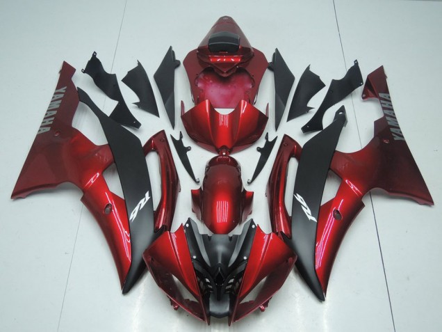 2008-2016 Candy Red and Black Yamaha YZF R6 Bike Fairings UK