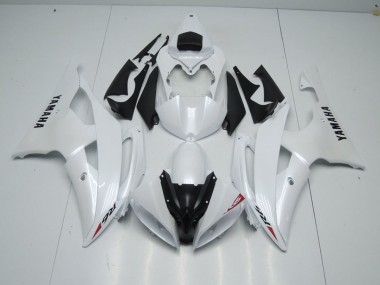 2008-2016 Pearl White and Red Sticker Yamaha YZF R6 Motorcycle Fairings Kits UK