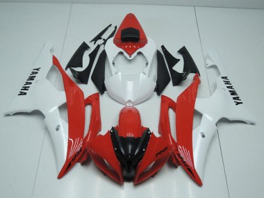 2008-2016 Red and Pearl White Yamaha YZF R6 Motorcycle Replacement Fairings UK