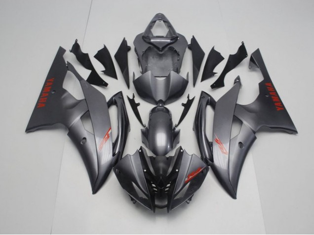 2008-2016 Matte Black Grey Yamaha YZF R6 Motorcycle Fairings Kit UK 2008-2016 Matte Black Grey Yamaha YZF R6 Motorcycle Fairings Kit UK