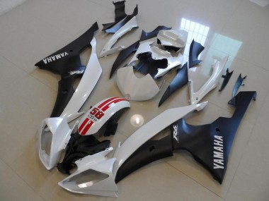 2008-2016 Pearl White and Black 58 Sic Yamaha YZF R6 Bike Fairing UK