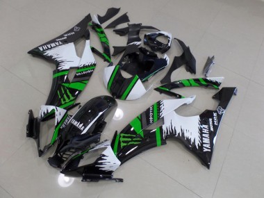 2008-2016 Special White Green Monster Yamaha YZF R6 Motorbike Fairing Kits UK