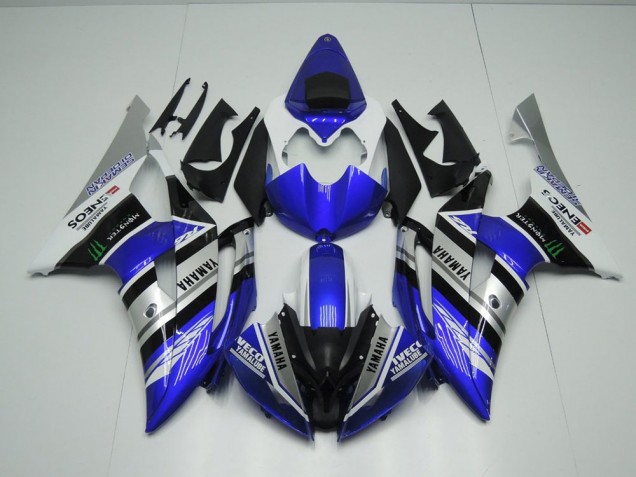 2008-2016 Blue White ENEOS Monster Yamaha YZF R6 Motorcycle Fairings Kit UK 2008-2016 Blue White ENEOS Monster Yamaha YZF R6 Motorcycle Fairings Kit UK