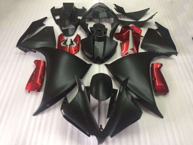 2009-2011 Matte Black Glossy Red Yamaha YZF R1 Motorcycle Fairings Kit UK