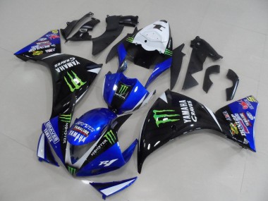 2009-2011 Blue Black Monster Yamaha YZF R1 Bike Fairings UK