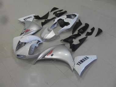 2009-2011 White Silver Yamaha YZF R1 Motorcycle Fairing Kit UK