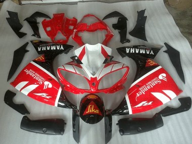 2009-2011 Red White and Black Graphic Yamaha YZF R1 Motorbike Fairing UK