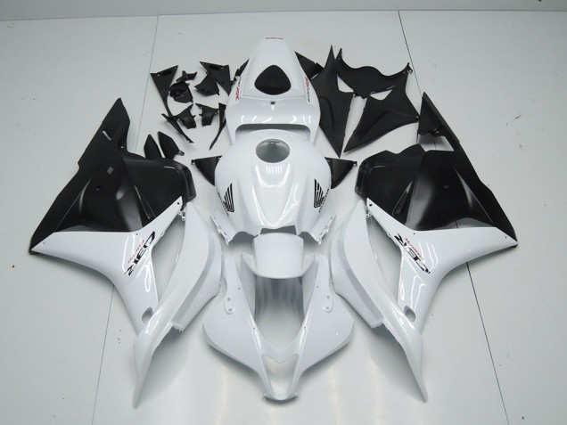 2009-2012 White Matte Black Honda CBR600RR Motorbike Fairing UK