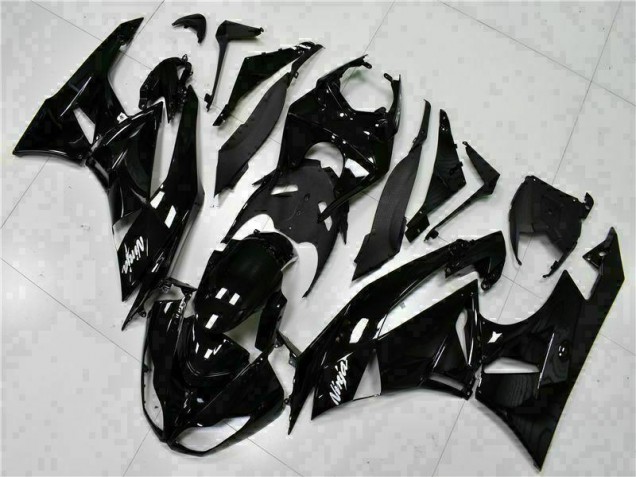 2009-2012 Black White Ninja Kawasaki ZX6R Replacement Fairings UK 2009-2012 Black White Ninja Kawasaki ZX6R Replacement Fairings UK