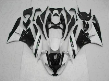 2009-2012 Black White Kawasaki ZX6R Motorcycle Fairings UK